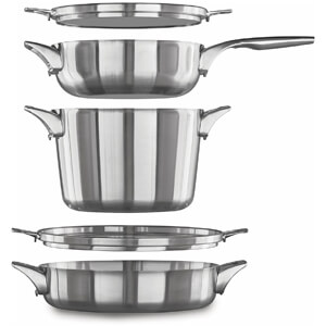 Calphalon Premier Space Saving Stainless Steel Supper Club Set