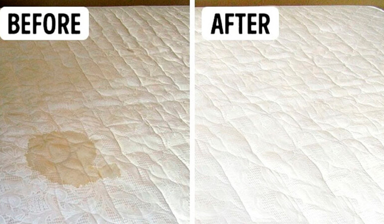 clean stains on latex mattress cover