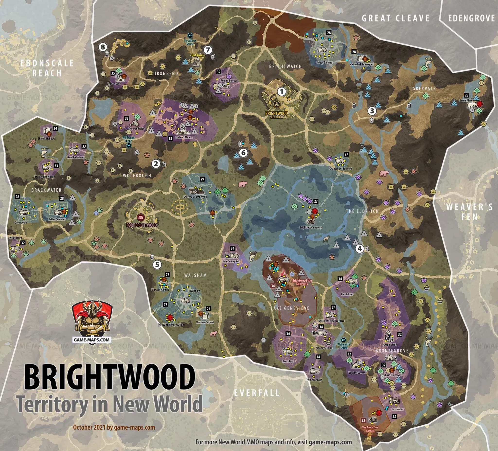 Brightwood Territory in New World Map 