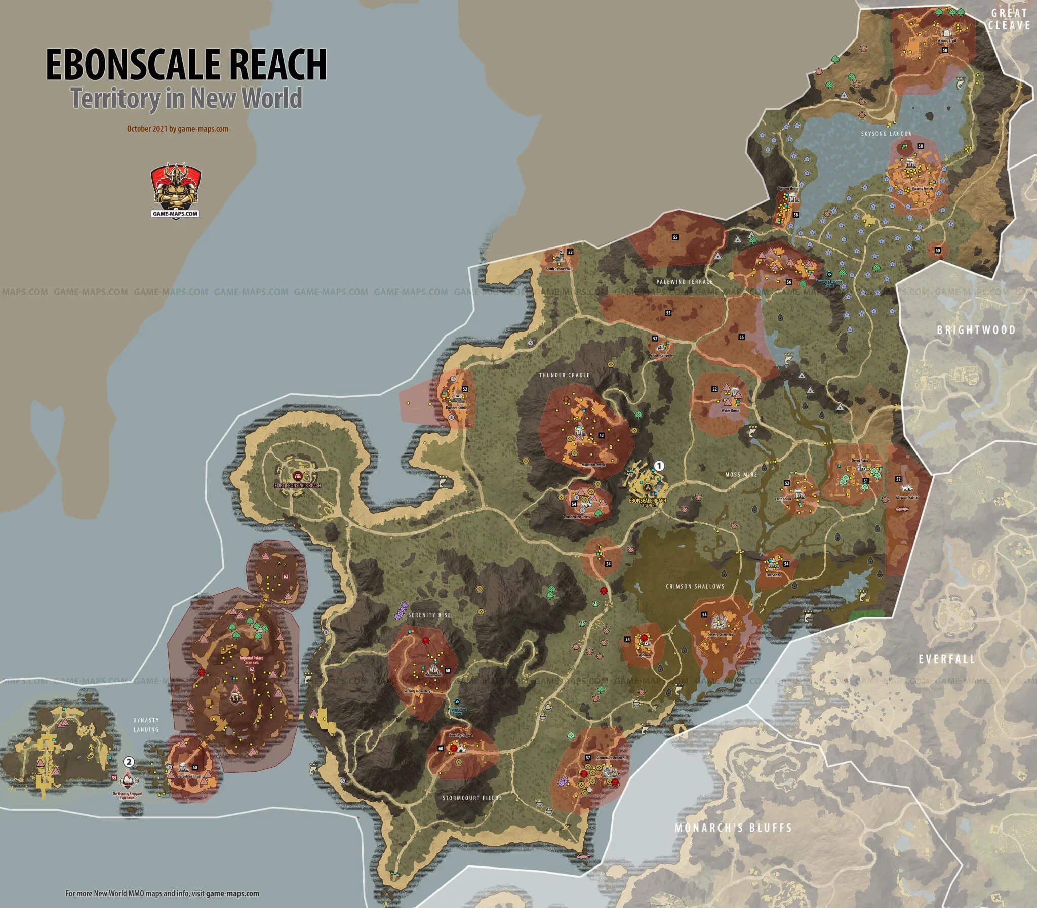 Ebonscale Reach Territory in New World Map