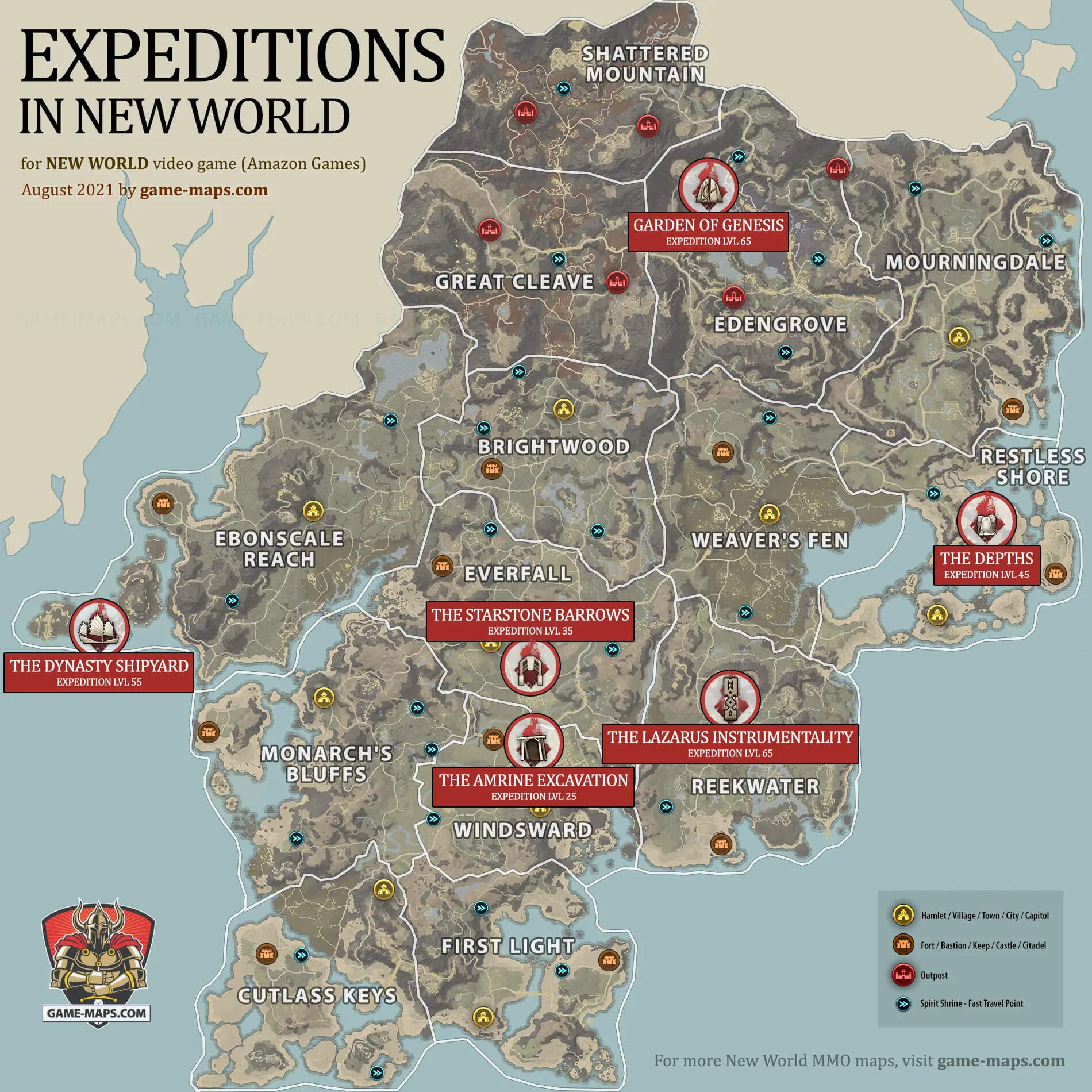 Expeditions Territory in New World Map  