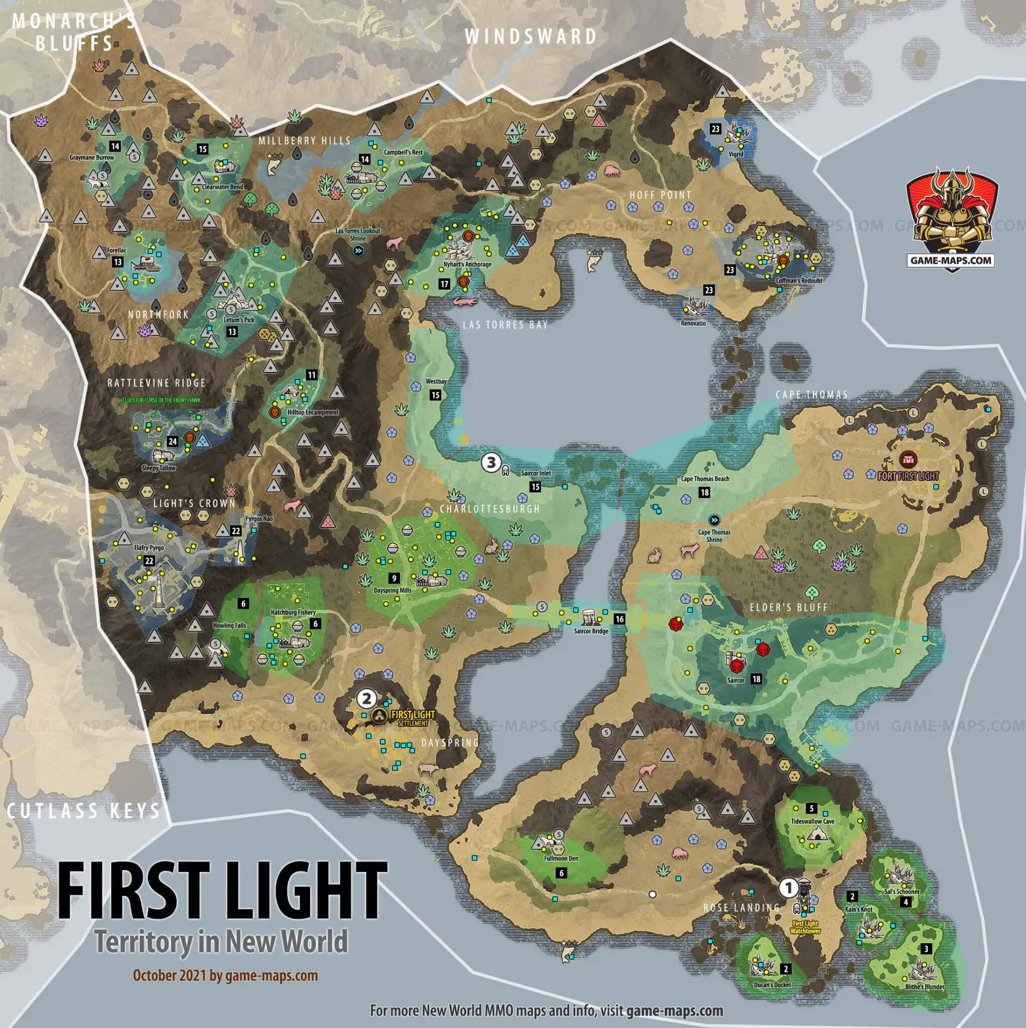 First Light Territory in New World Map 