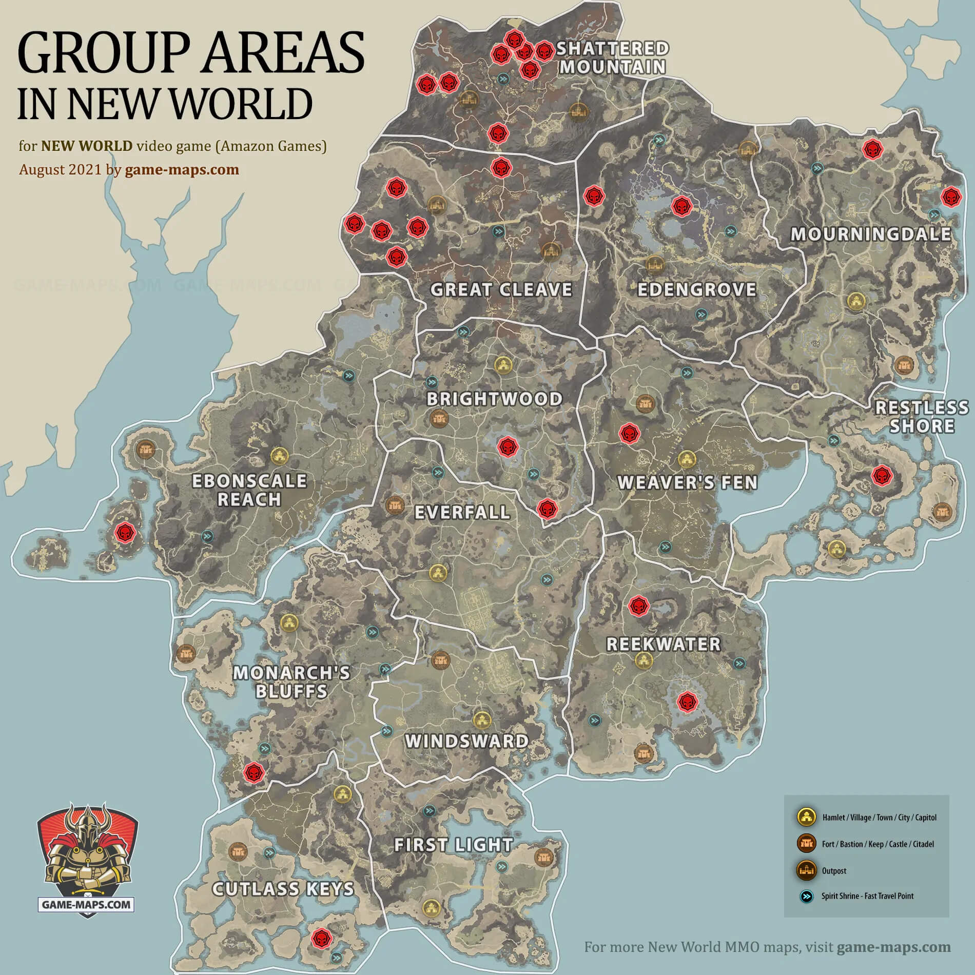 Group Areas In New World Map