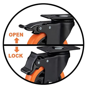 When in locked position, the swivel also locked 