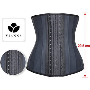 Women's Waist Trainer Corset Underbust Latex Sport Girdle 