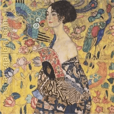 Lady with Fan by Gustav Klimt